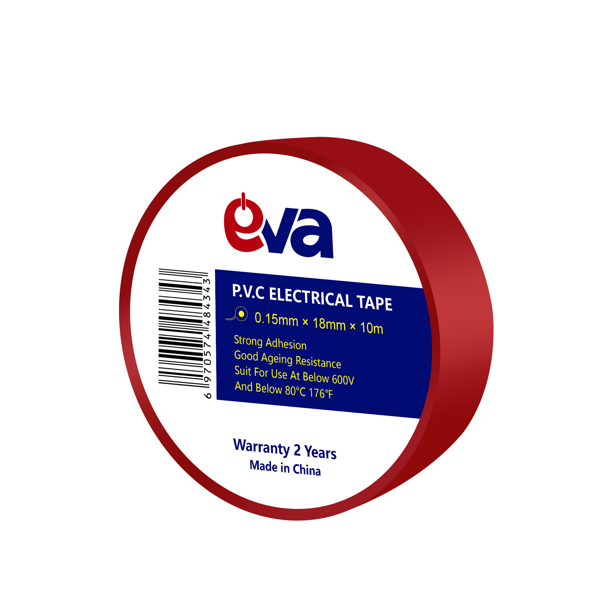 P.V.C ELECTRICAL TAPE RED 0.15mmx18mm